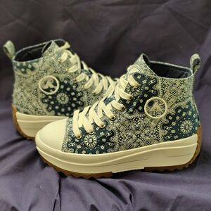 Patterned High-Top Sneakers